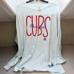 Chicago Cubs Comfort Wash Brand Long Sleeve T Shirt NWT